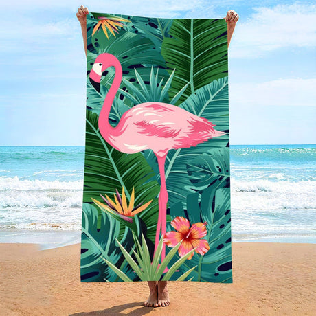 Pink Flamingo Beach Towel | PRUSES - PRUSES