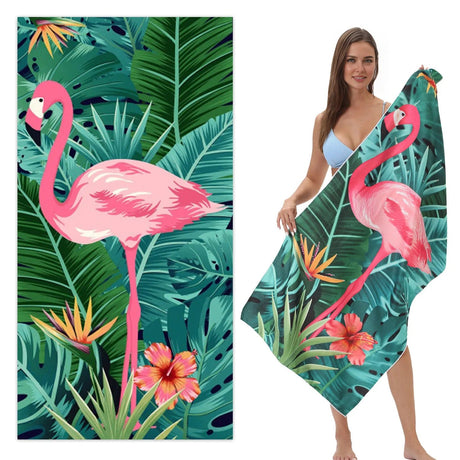 Pink Flamingo Beach Towel | PRUSES - PRUSES