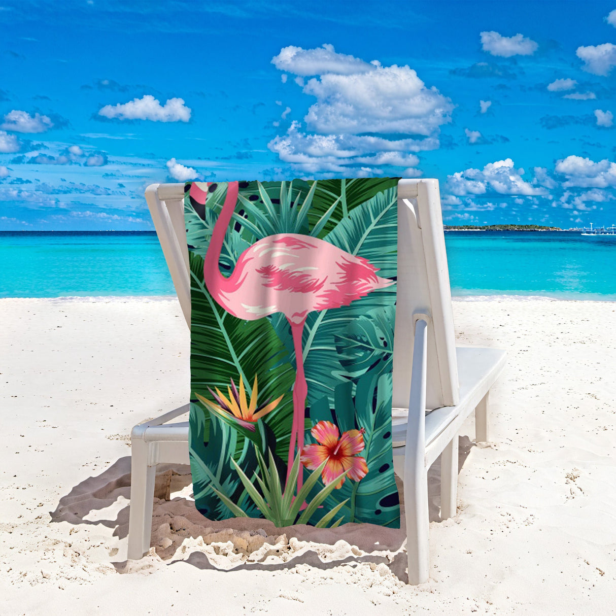 Pink Flamingo Beach Towel | PRUSES - PRUSES
