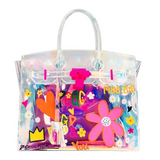 pink_floral_holographic_satchel_handbags_shoulder_clear_purse