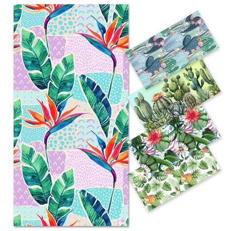 Plant Pattern Beach Towel PRUSES - PRUSES