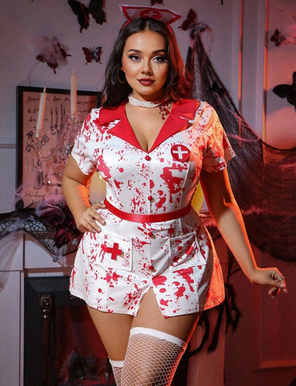 Plus Size Halloween Bloody Nurse Costume