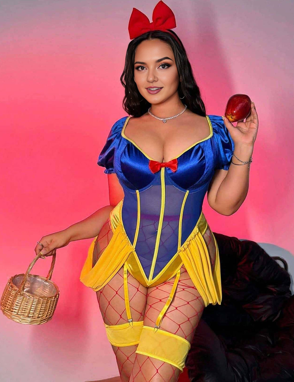 Plus Size Blue Yellow Fairytale Sexy Princess Costume