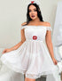 Plus Size White Lace Off Shoulder Nurse Costume