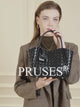 Women's Genuine Leather Woven Bucket Tote Bag detail PRUSES vedio