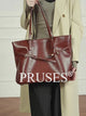  women Vegetable-Tanned Leather Large Tote Bag  pruses vedio