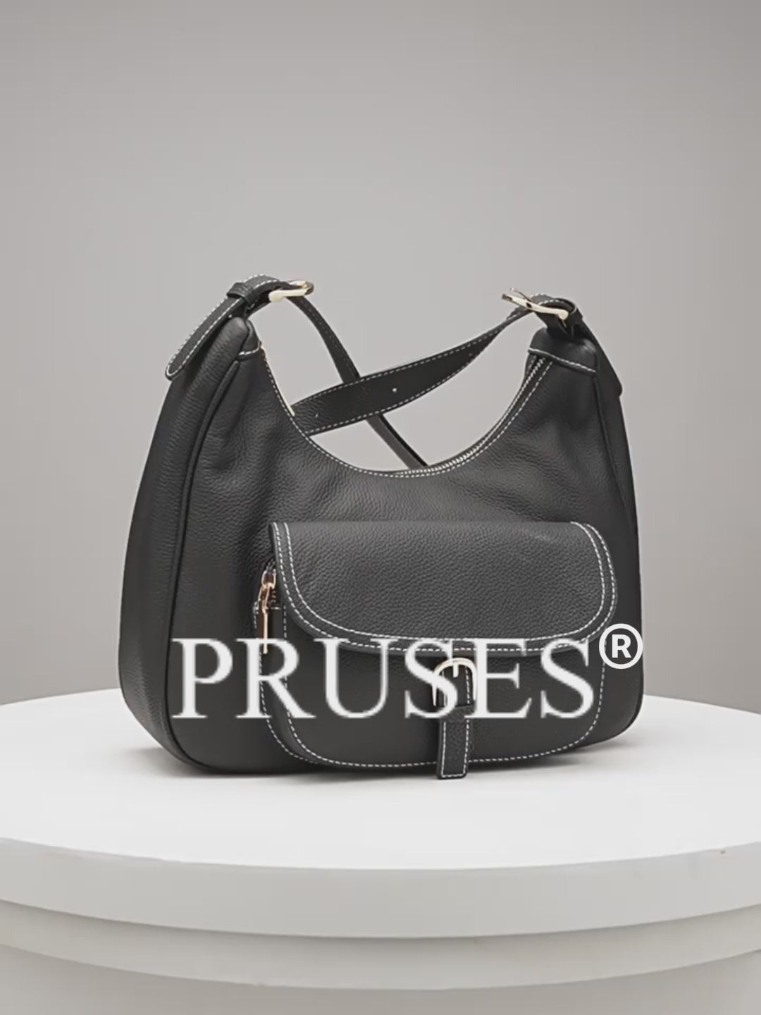 Women's Genuine Leather Shoulder Bag with Pocket | PRUSES