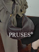 Women's Genuine Leather Slouchy Hobo Bag with Contrast Stitching |PRUSES vedio