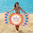 Printed Beach Towel Double - Faced Fleece Quick - Drying Beach Towel | PRUSES - PRUSES