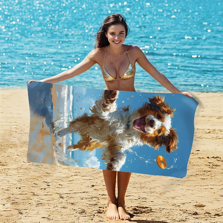 Puppy Picture Beach Towel | PRUSES - PRUSES
