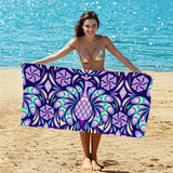 Purple Peacock Pattern Beach Towel | PRUSES - PRUSES