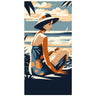 Retro Beach Lady Pattern Beach Towel | PRUSES - PRUSES
