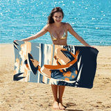 Retro Beach Lady Pattern Beach Towel | PRUSES - PRUSES