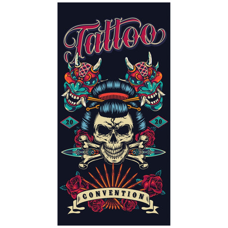 Retro Creative Skull Halloween Beach Towel - PRUSES
