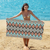 Retro Rectangular Beach Towel | PRUSES - PRUSES