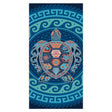Retro Turtle Pattern Beach Towel | PRUSES - PRUSES