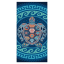 Retro Turtle Pattern Beach Towel | PRUSES - PRUSES
