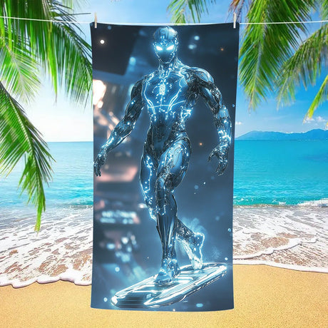 Robot Double - Faced Fleece Beach Towel | PRUSES - PRUSES