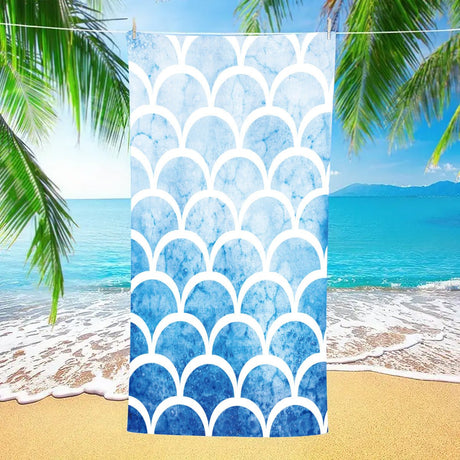 Scale Pattern Double - Faced Fleece Beach Towel | PRUSES - PRUSES