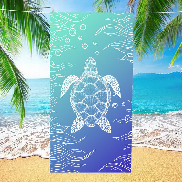 Sea Turtle Ocean Beach Microfiber Towel | PRUSES - PRUSES