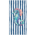 Seahorse Stripes Double - Faced Fleece Beach Towel | PRUSES - PRUSES