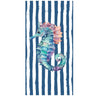 Seahorse Stripes Double - Faced Fleece Beach Towel | PRUSES - PRUSES