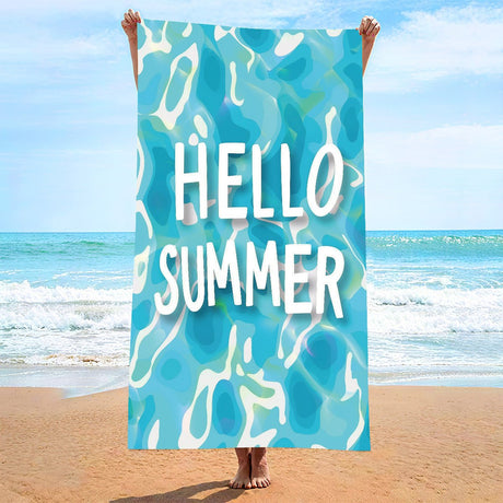 Seawater Pattern Double - Faced Fleece Beach Towel | PRUSES - PRUSES