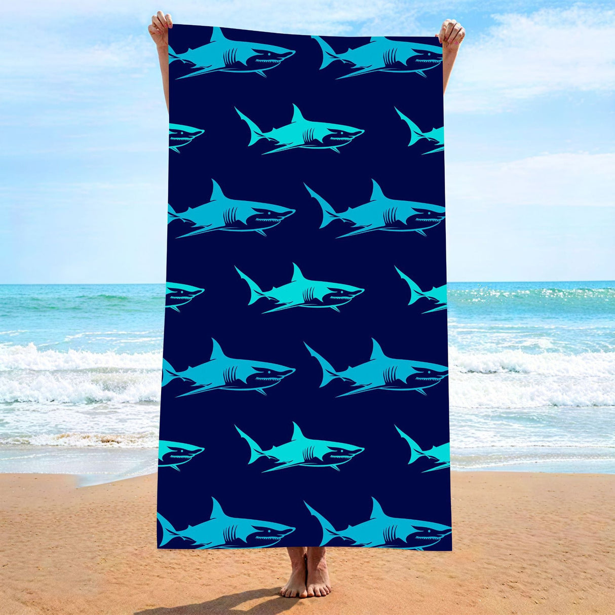 Shark Picture Beach Towel | PRUSES - PRUSES