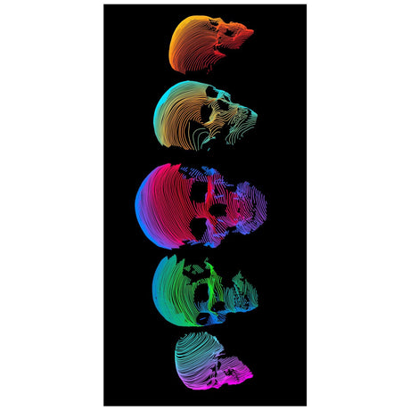Skull Pattern Halloween Beach Towel - PRUSES