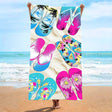 Slippers Pattern Beach Towel | PRUSES - PRUSES