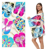 Slippers Pattern Beach Towel | PRUSES - PRUSES