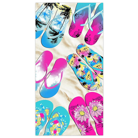 Slippers Pattern Beach Towel | PRUSES - PRUSES