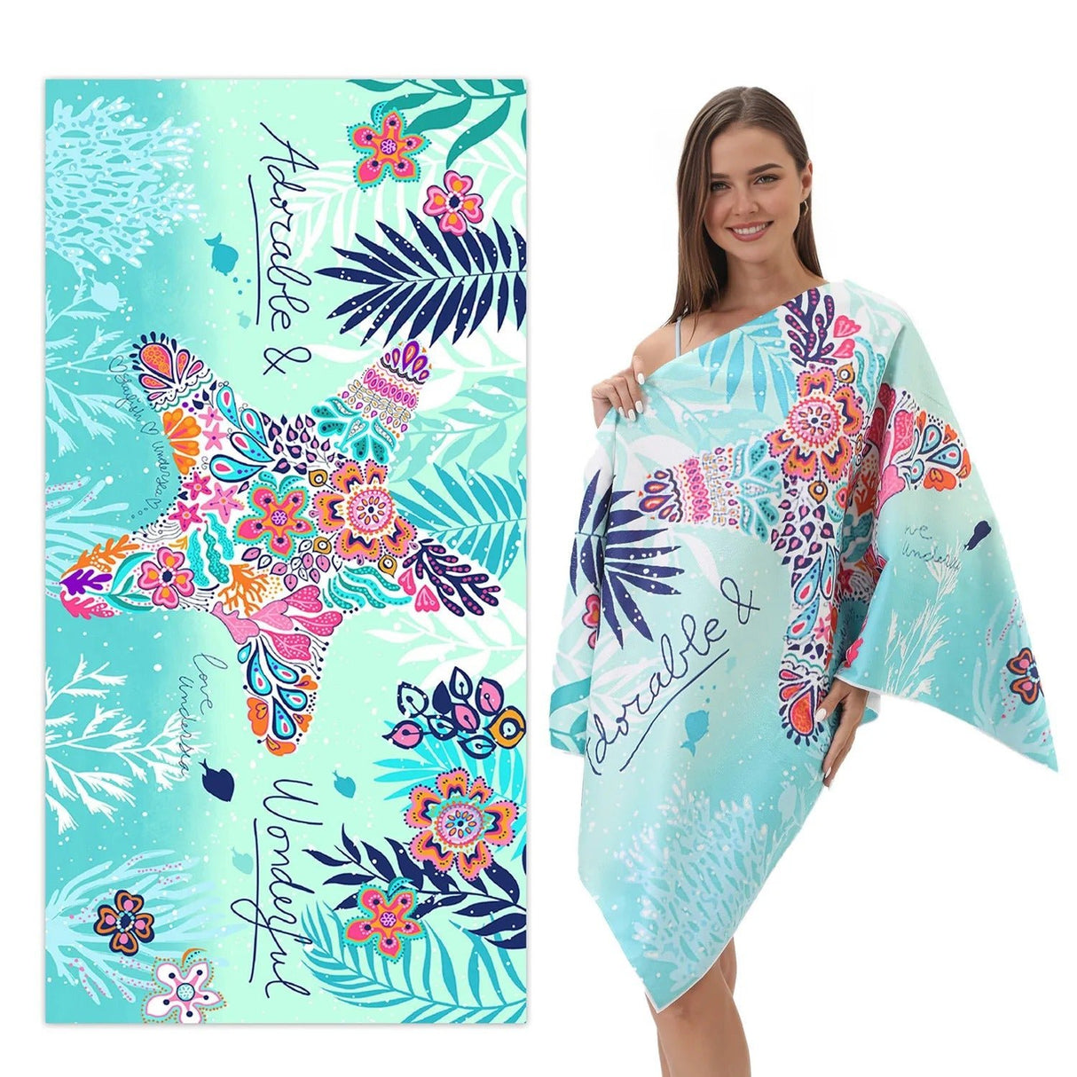 Starfish Quick - dry Bath Towel Printed Beach Towel | PRUSES - PRUSES