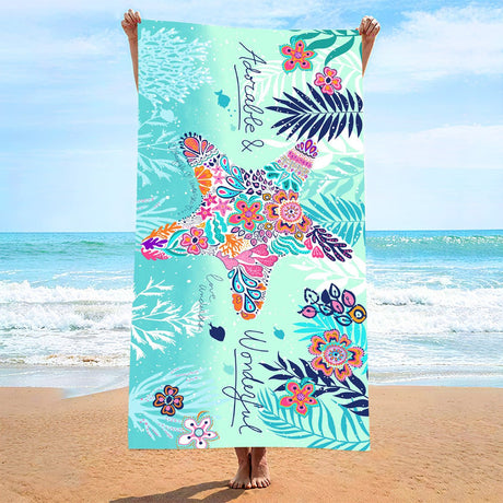 Starfish Quick - dry Bath Towel Printed Beach Towel | PRUSES - PRUSES