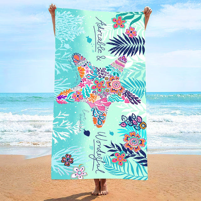 Starfish Quick - dry Bath Towel Printed Beach Towel | PRUSES - PRUSES