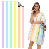 Striped Double - faced fleece Reversible Beach Towel | PRUSES - PRUSES