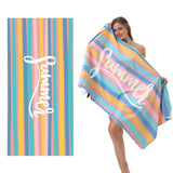 Summer Colorful Striped Beach Towel | PRUSES - PRUSES