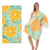 Summer Fruits Orange and Leaves Beach Towel | PRUSES - PRUSES