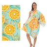 Summer Fruits Orange and Leaves Beach Towel | PRUSES - PRUSES