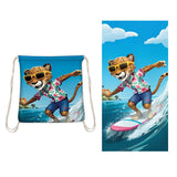 Surf Cheetah Drawstring beach towel | PRUSES - PRUSES