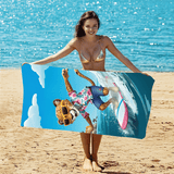 Surf Cheetah Drawstring beach towel | PRUSES - PRUSES