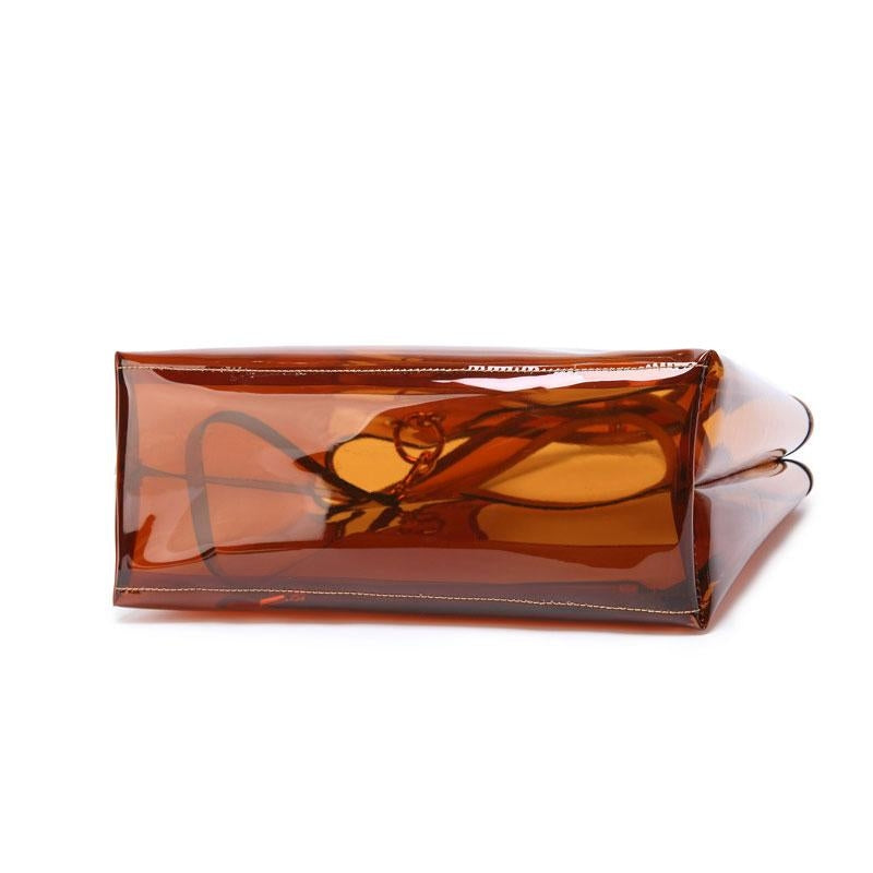 tan_pvc_jelly_hobo_bags_fashion_clear_handbags_with_mini_wallet_5