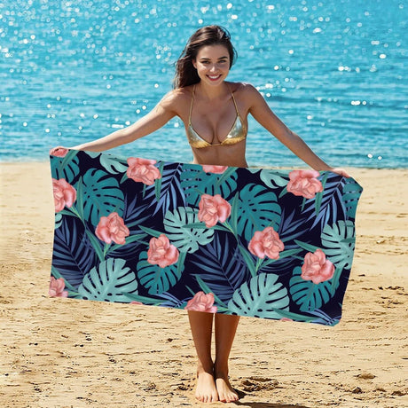 Tropical Leaf Beach Towel | PRUSES - PRUSES