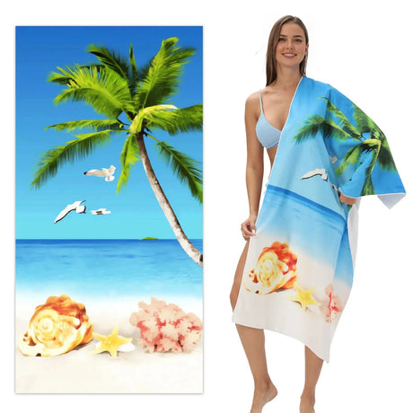 Tropical Tree Pattern Towel | PRUSES - PRUSES