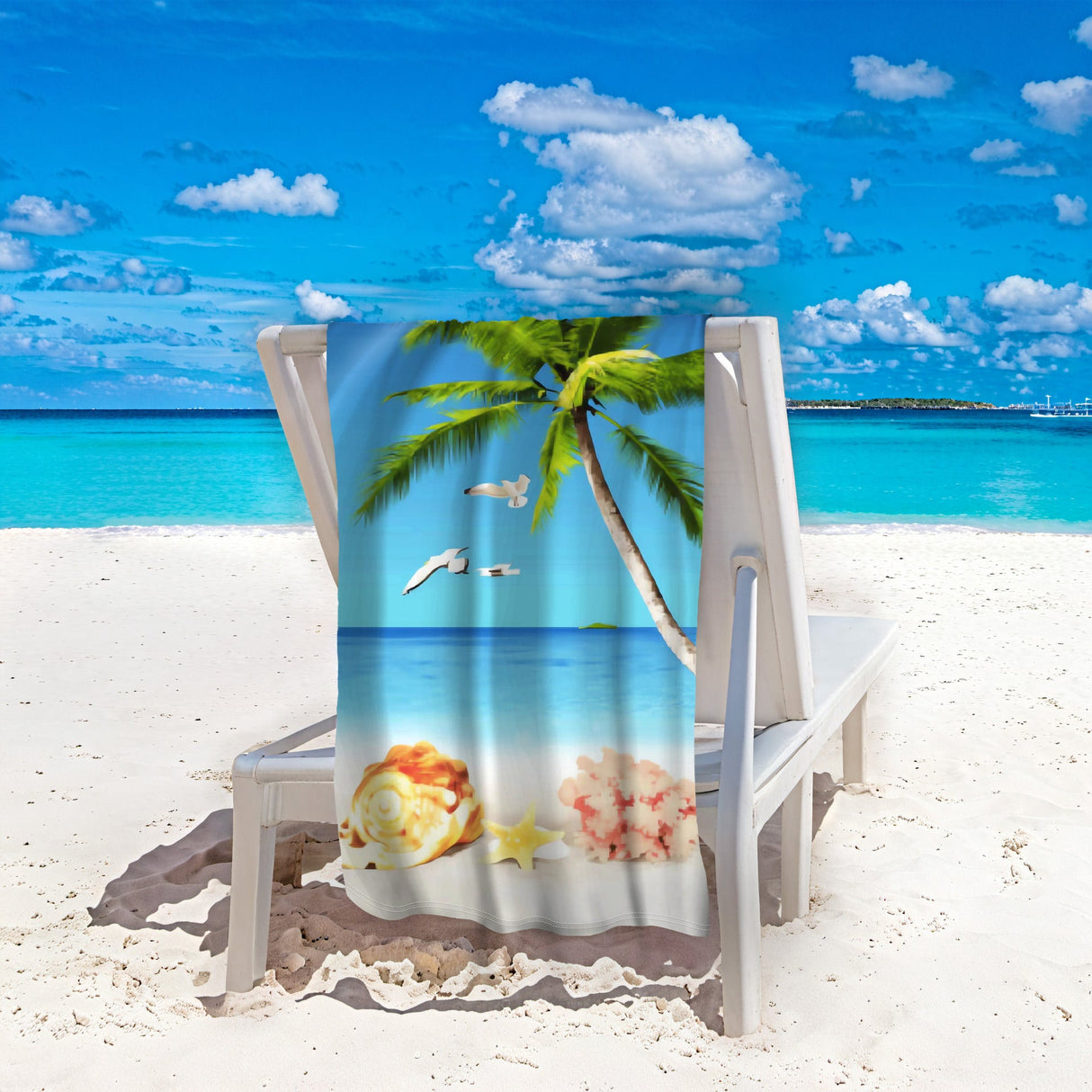 Tropical Tree Pattern Towel | PRUSES - PRUSES