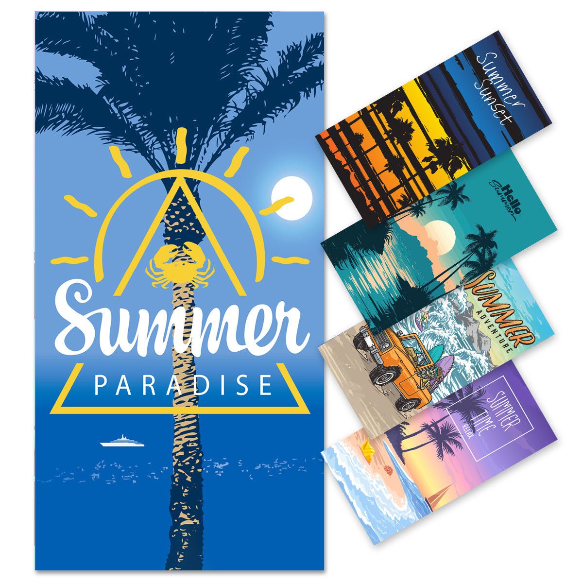Tropical Vacation Double - Faced Fleece Beach Towel | PRUSES - PRUSES