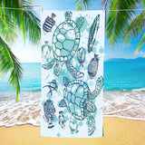 Turtle Pattern Beach Towel | PRUSES - PRUSES