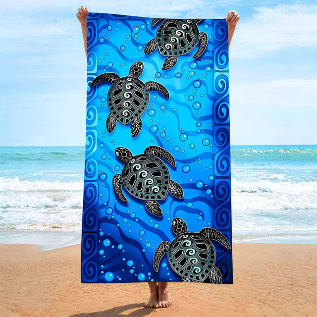 Turtle Pattern Surfing Beach Towel | PRUSES - PRUSES