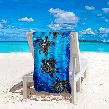Turtle Pattern Surfing Beach Towel | PRUSES - PRUSES