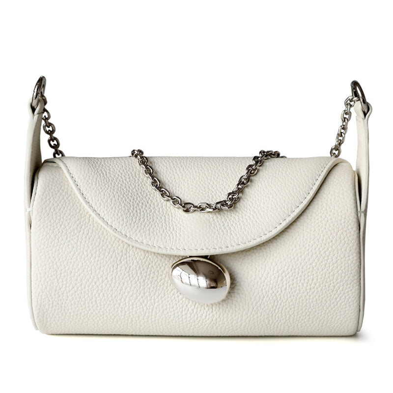white_leather_cylinder_chain_shoulder_crossbody_purses_3